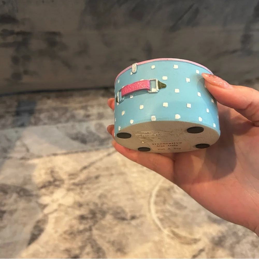 Pink & Blue Heel Decorative Jewelry Dish Container with Lid Bracelets Earrings